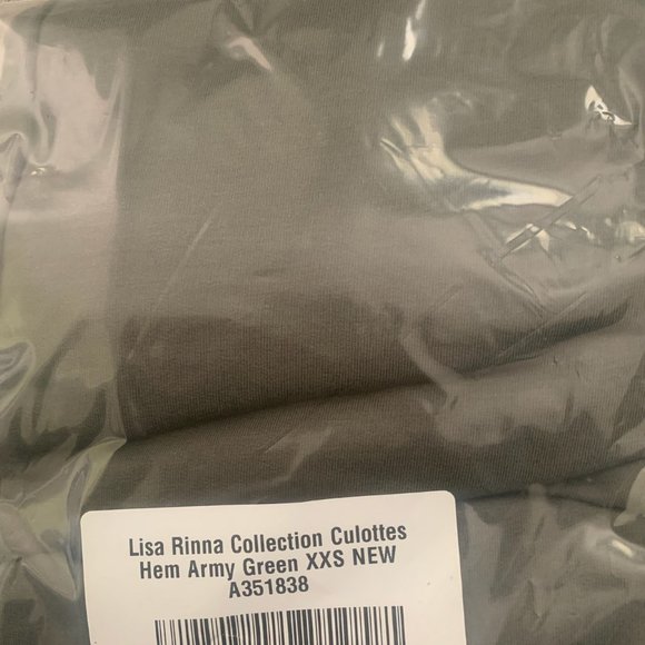 NWT LISA RINNA HEM DETAIL CULOTTES PANTS XXS - Picture 11 of 11